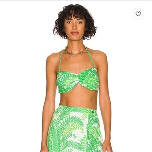 NWT S/W/F sweetheart halter crop top in planta size M from Revolve